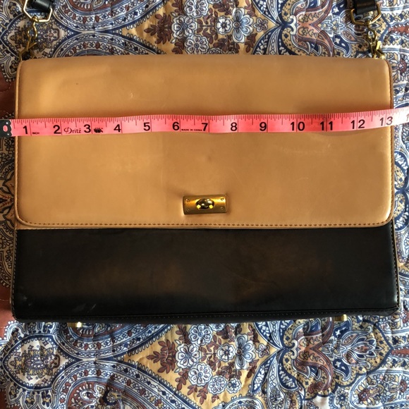 J. Crew bicolor large leather satchel briefcase - Picture 9 of 14